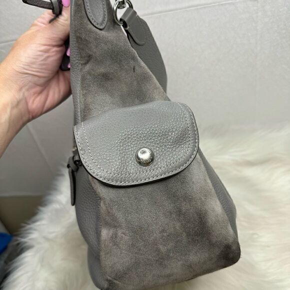 Coach Gray Leather Shoulder Bag - Picture 5 of 12